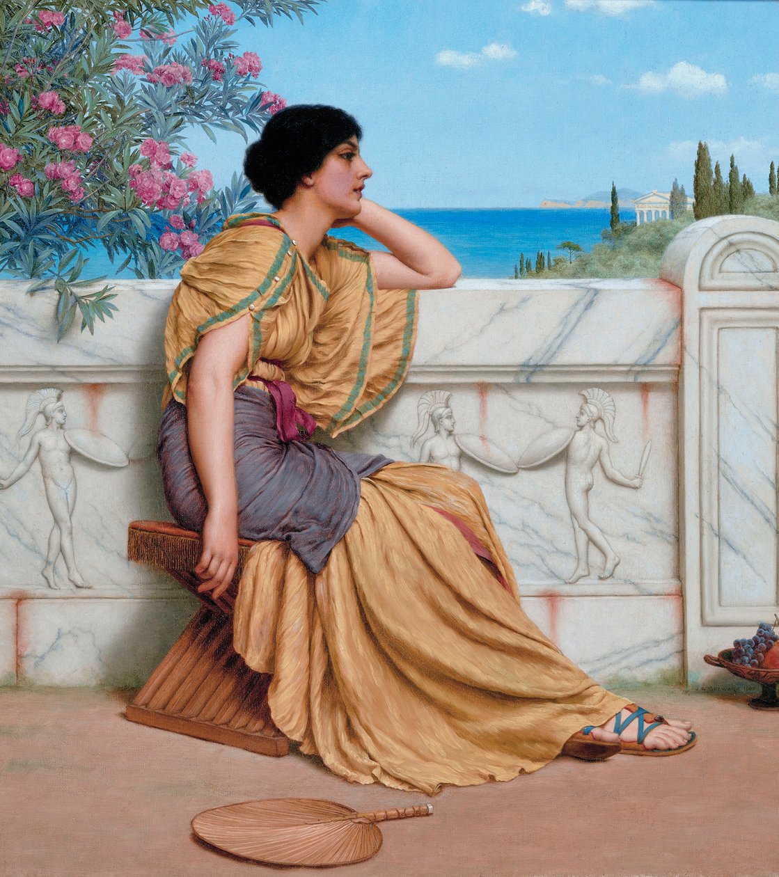 Szabadidős órák, írta John William Godward alkotó: John William Godward