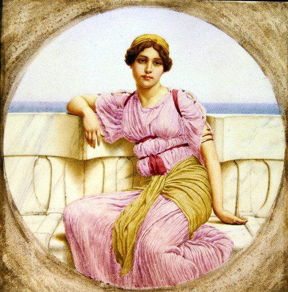 Reflections, 1918 (wc papíron) alkotó: John William Godward