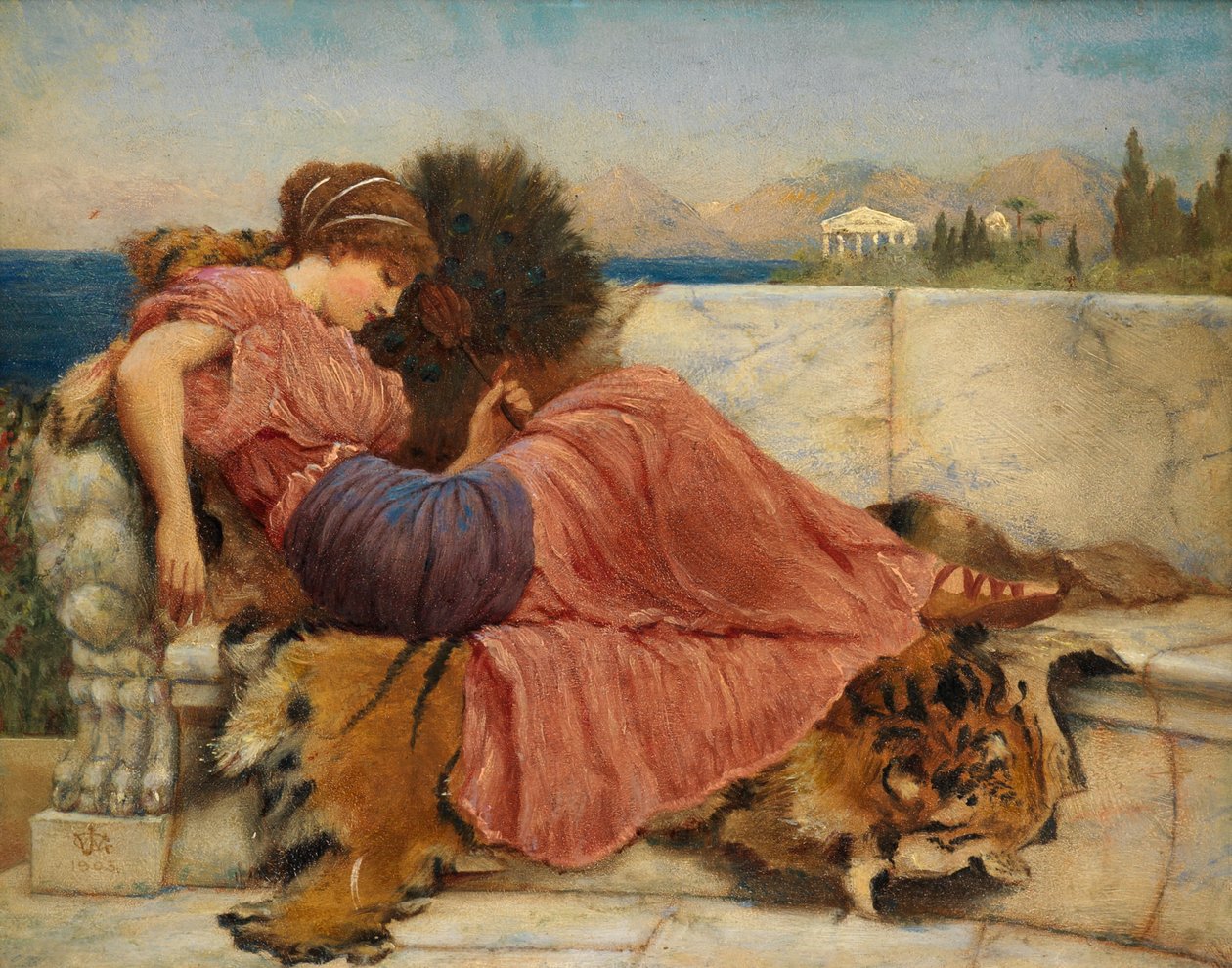Vázlat az "Amarillisz"-hez alkotó: John William Godward