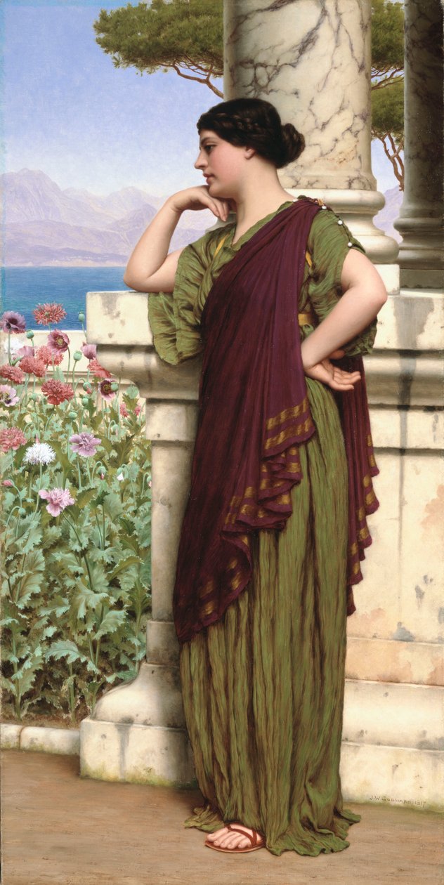 Gyengéd gondolatok, 1917 alkotó: John William Godward