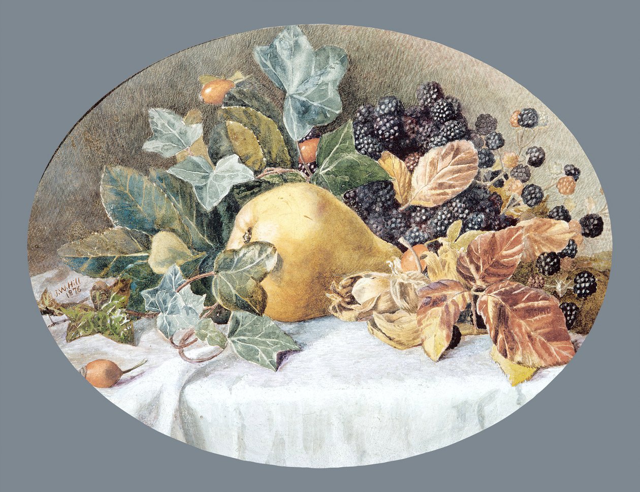 Csendélet gyümölccsel, 1876. alkotó: John William Hill