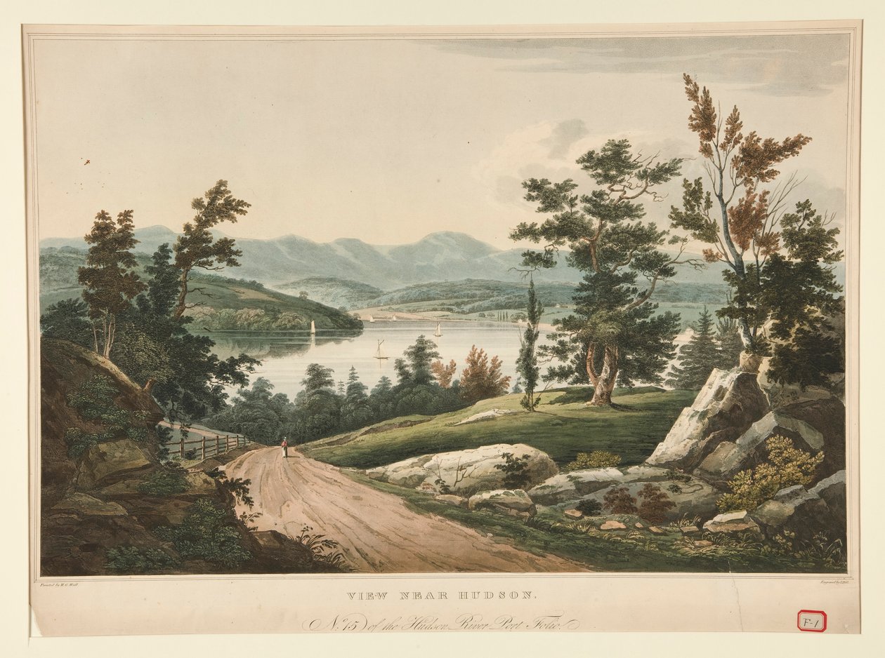 Nézet a Hudson közelében/ a Hudson River Portfolio 15. helyén alkotó: John William Hill