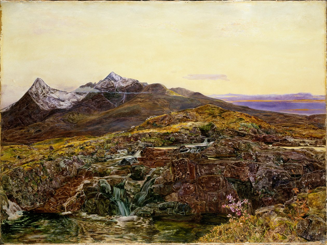 Cuillin Ridge, Skye, Sligachanból, 1855 alkotó: John William Inchbold
