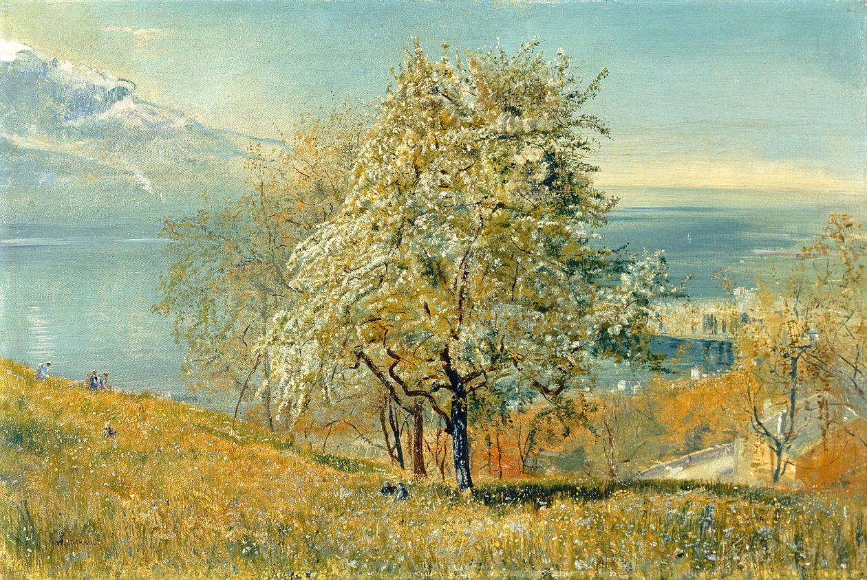 A Genfi-tó, 1880-1882 körül (olaj, vászon) alkotó: John William Inchbold
