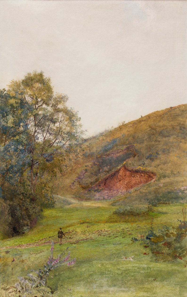The Quantock Hills, 1870 körül (akvarell, papír) alkotó: John William North