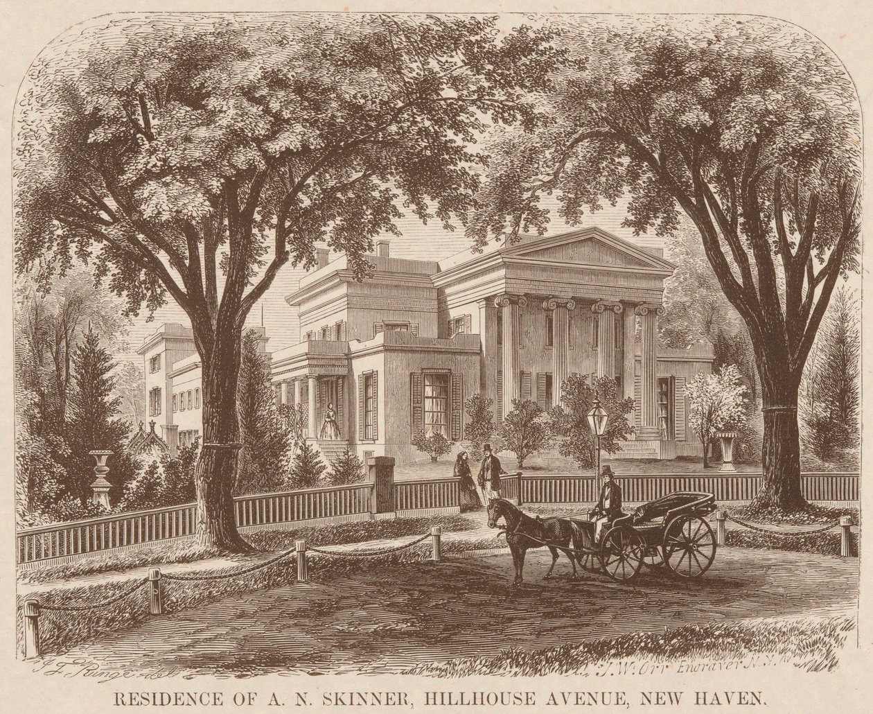 A.N. lakóhelye Skinner, Hillhouse Avenue, New Haven alkotó: John William Orr
