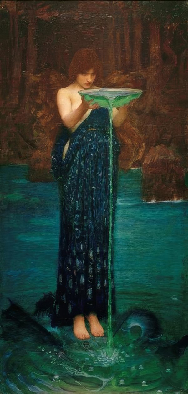 Circe Invidiosa, Circe Poisoning the Sea alkotó: John William Waterhouse