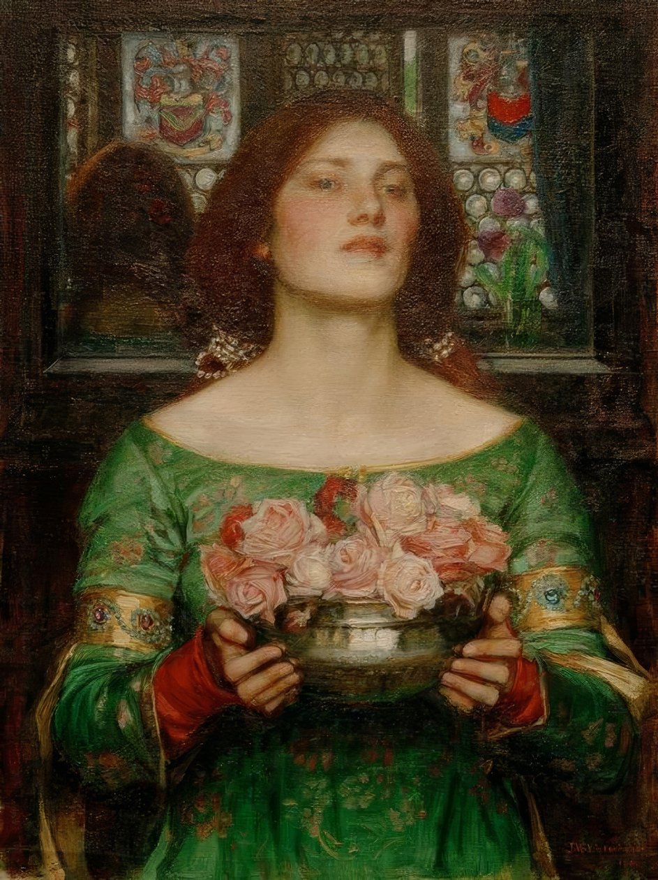 Gyűjtsd össze a rózsabimbókat, amíg májusban vagy alkotó: John William Waterhouse