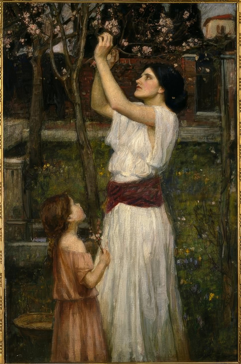 Mandulavirágok gyűjtése alkotó: John William Waterhouse