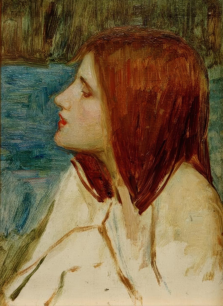 Egy lány feje alkotó: John William Waterhouse