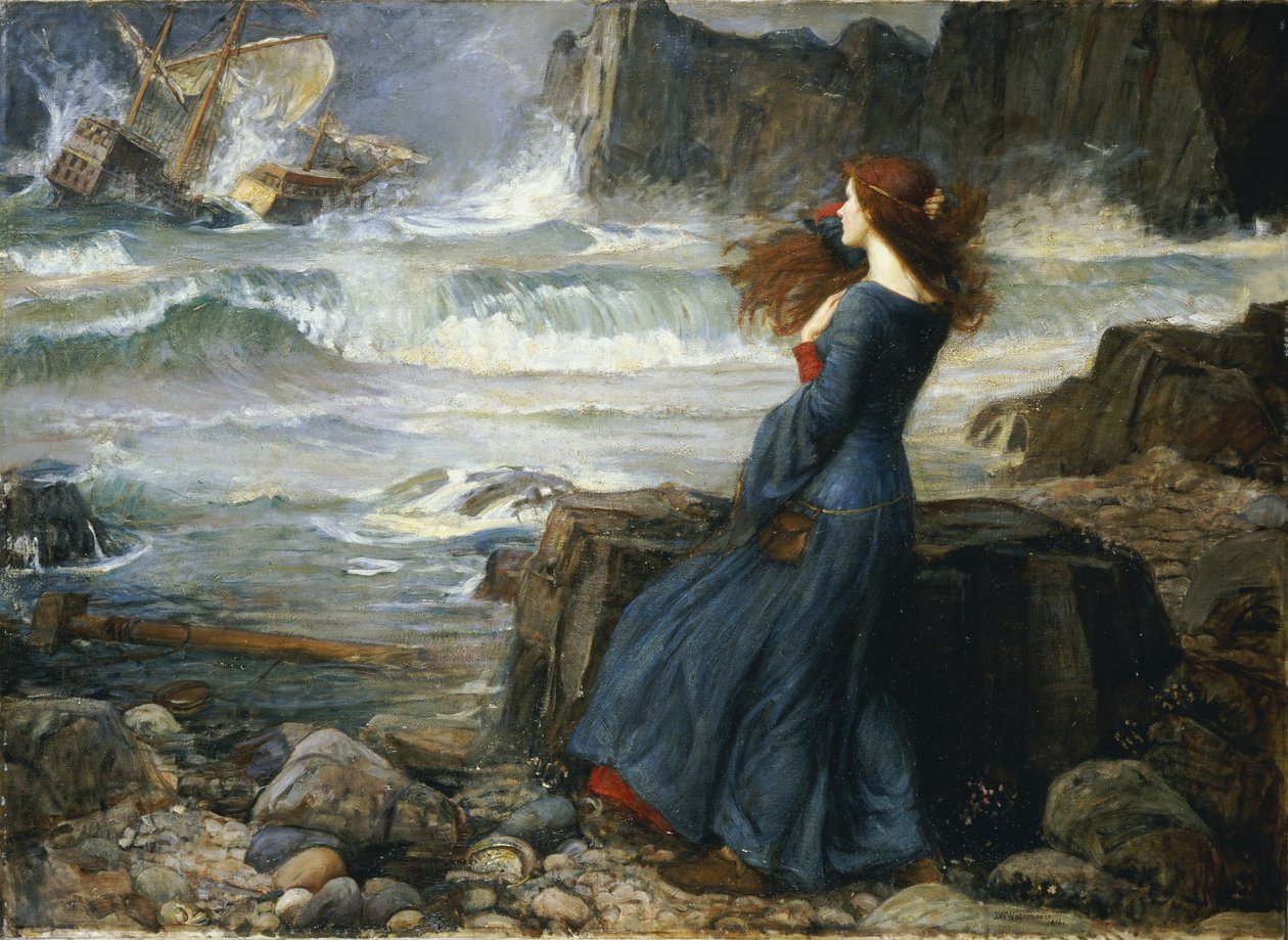 Miranda – A vihar, 1916 alkotó: John William Waterhouse