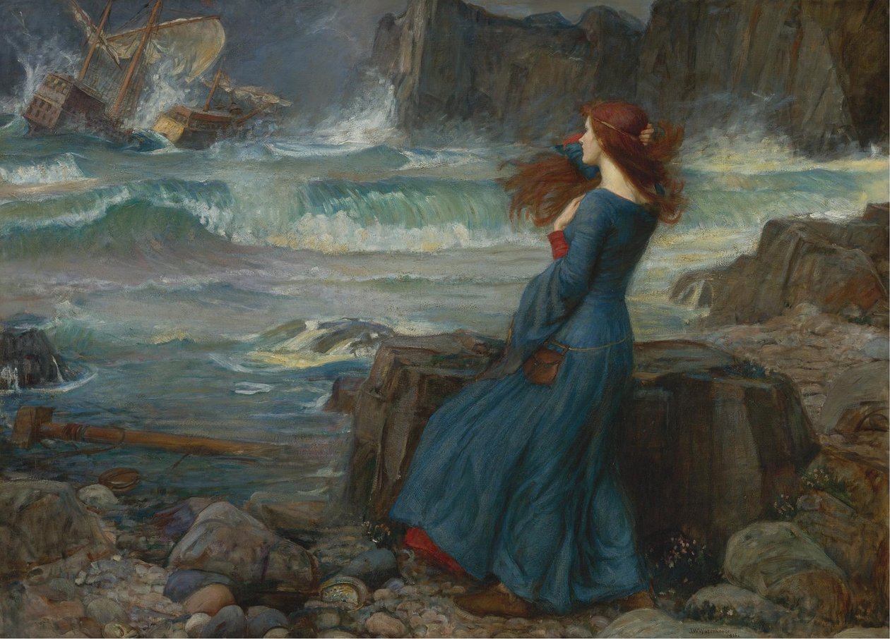 Miranda. A vihar, 1916 alkotó: John William Waterhouse