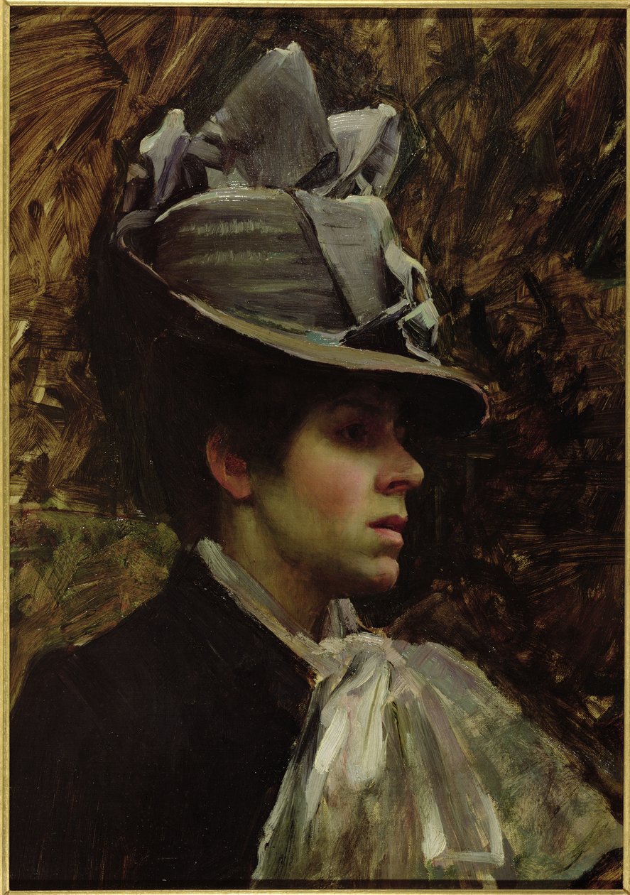 A művész feleségének portréja alkotó: John William Waterhouse
