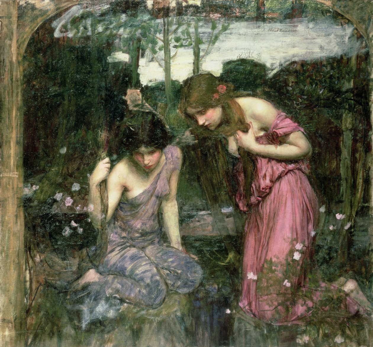 Tanulmány a "Nimfák megtalálják Orpheusz fejét" c. 1900 alkotó: John William Waterhouse