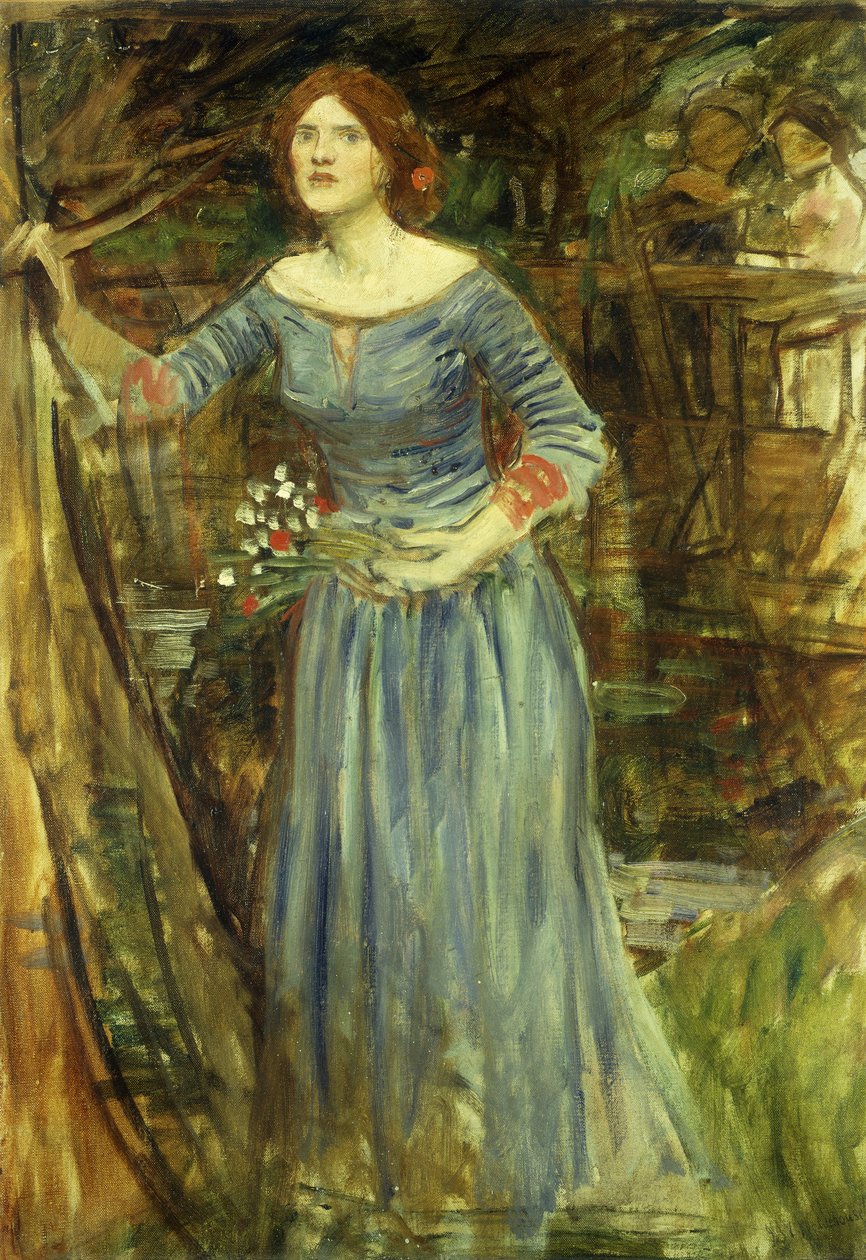 Tanulmány Ophelia számára alkotó: John William Waterhouse