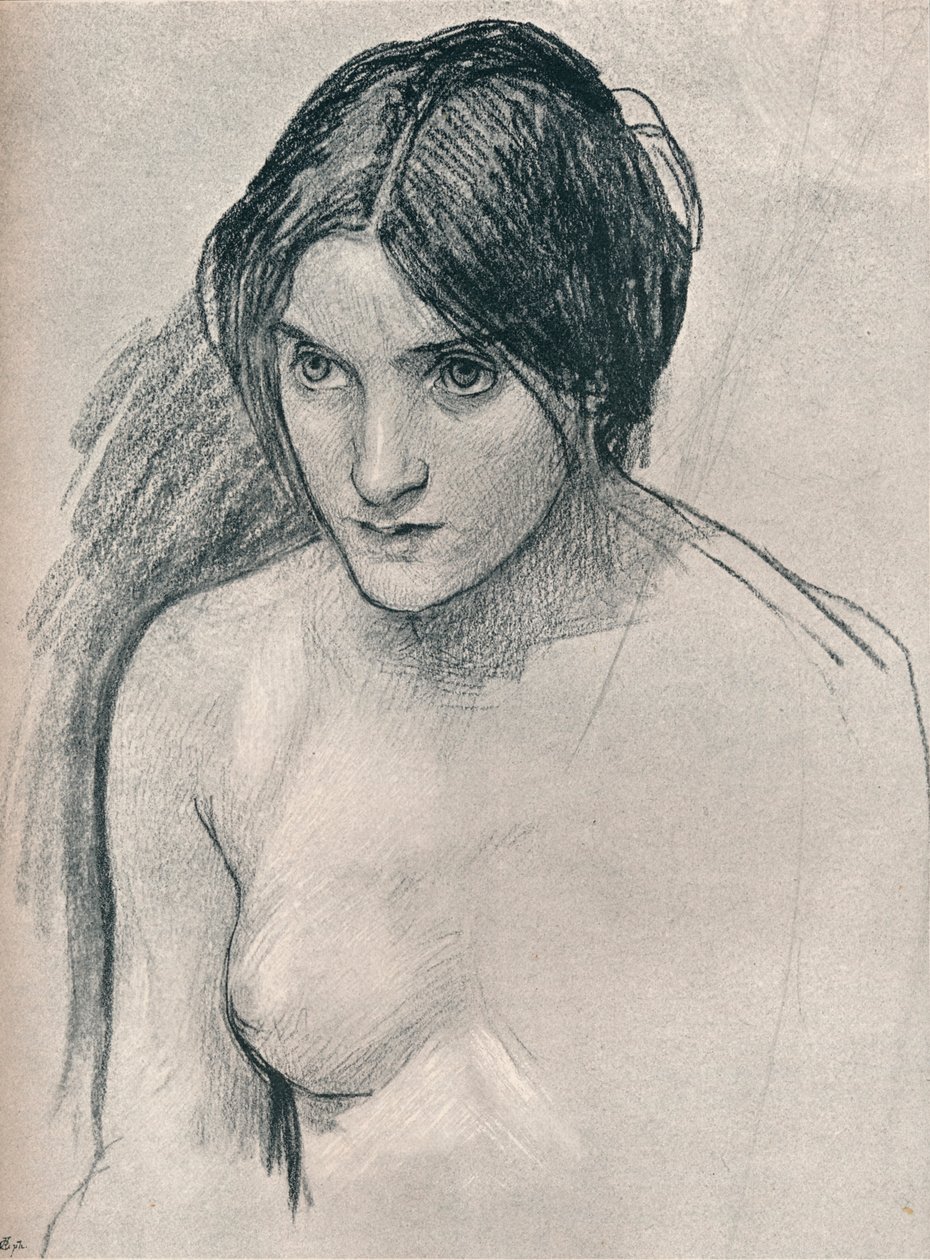 Tanulmány a Hylas és a nimfák című festményhez, 1896 alkotó: John William Waterhouse