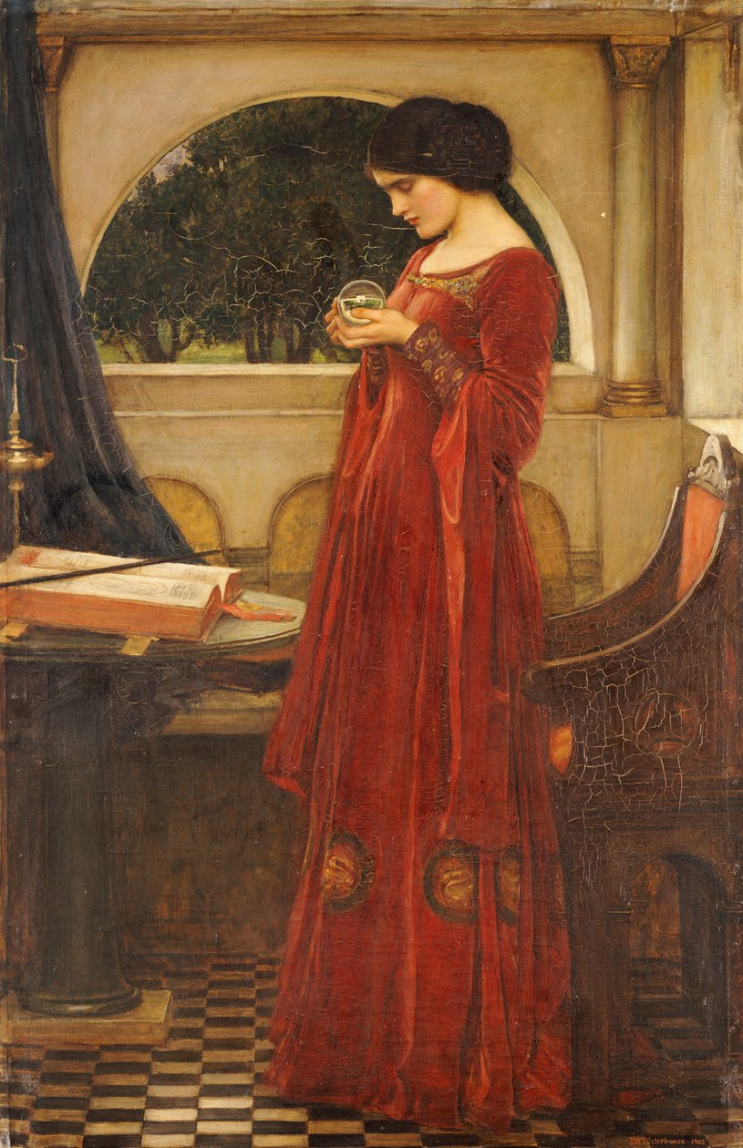 A kristálygömb, 1902 alkotó: John William Waterhouse