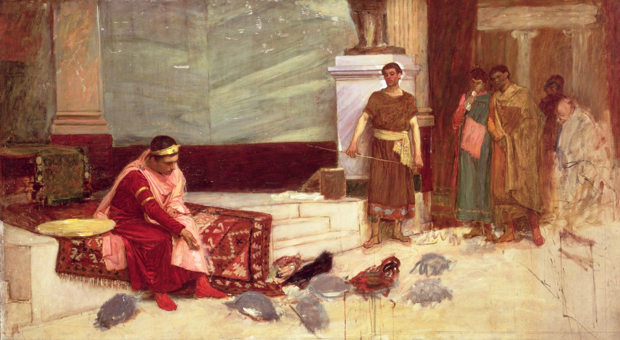 Honorius császár kedvencei (i.sz. 384-423) (olaj, vászon) alkotó: John William Waterhouse