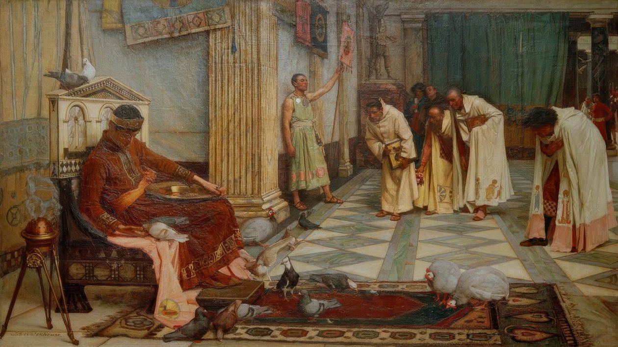 Honorius császár kedvencei alkotó: John William Waterhouse