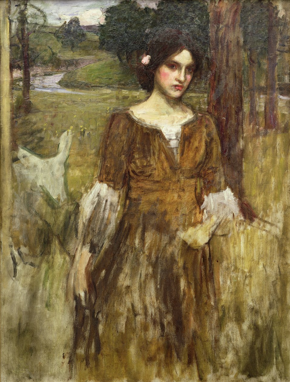 The Lady Clare, 1900 körül alkotó: John William Waterhouse