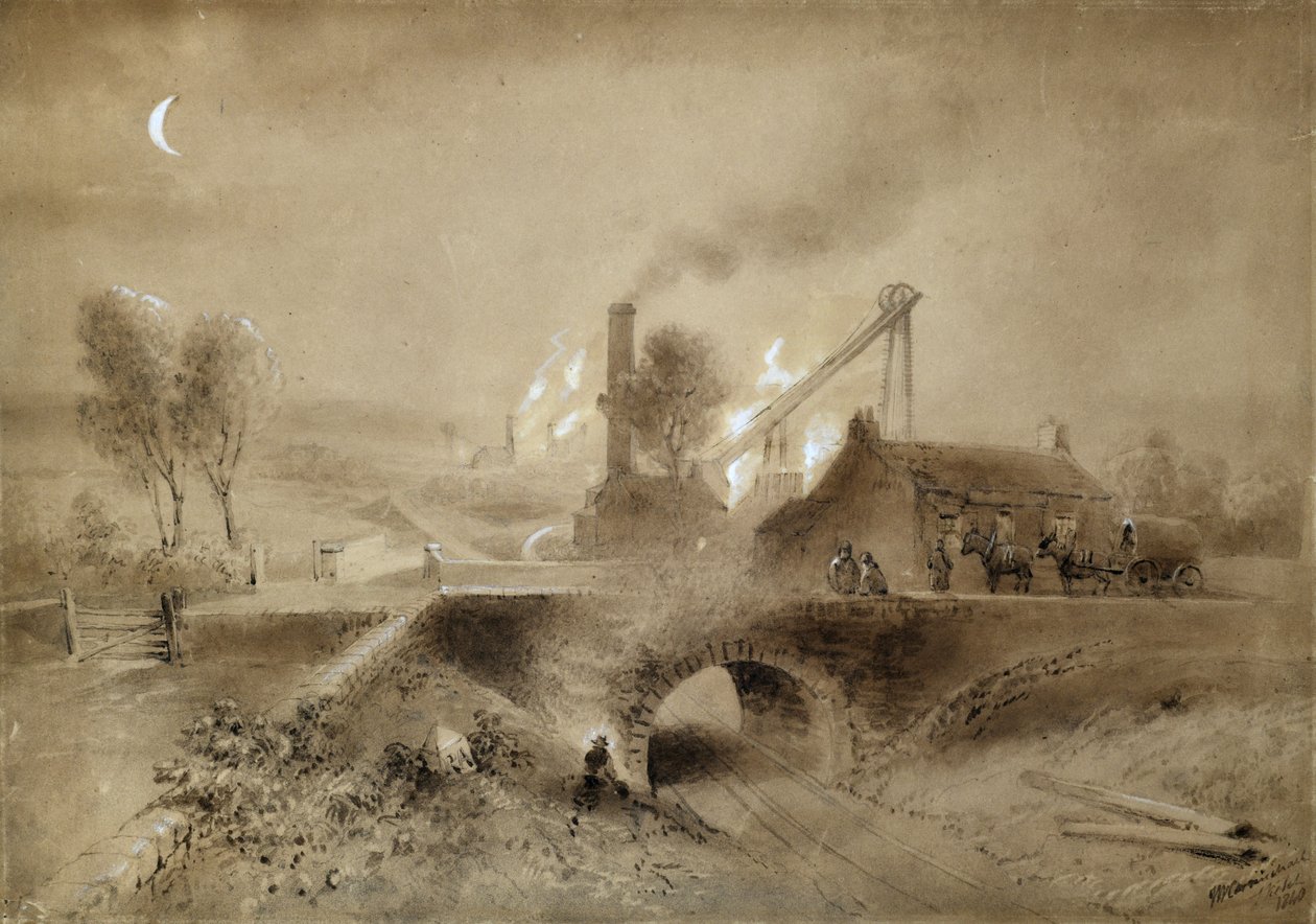 Pithead és Railway alkotó: John Wilson (after) Carmichael