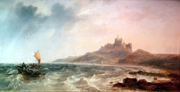 Bamburgh kastély alkotó: John Wilson Carmichael