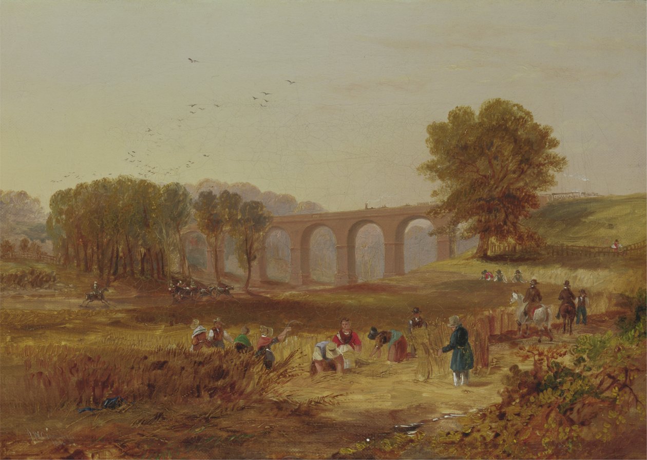 Corby viadukt, a Newcastle-i és Carlisle-i vasút alkotó: John Wilson Carmichael
