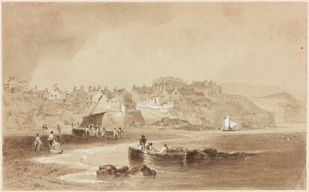 Robin Hoods Bay (testszín) alkotó: John Wilson Carmichael