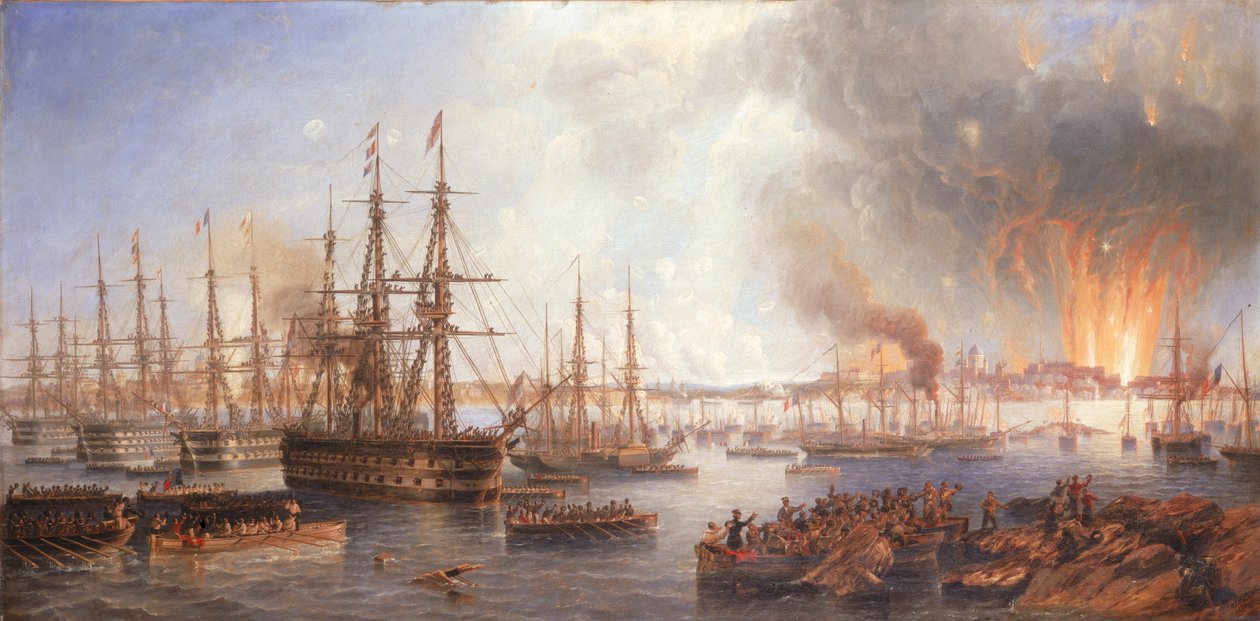 Sveaborg bombázása, 1855. augusztus 5., 1856 alkotó: John Wilson Carmichael