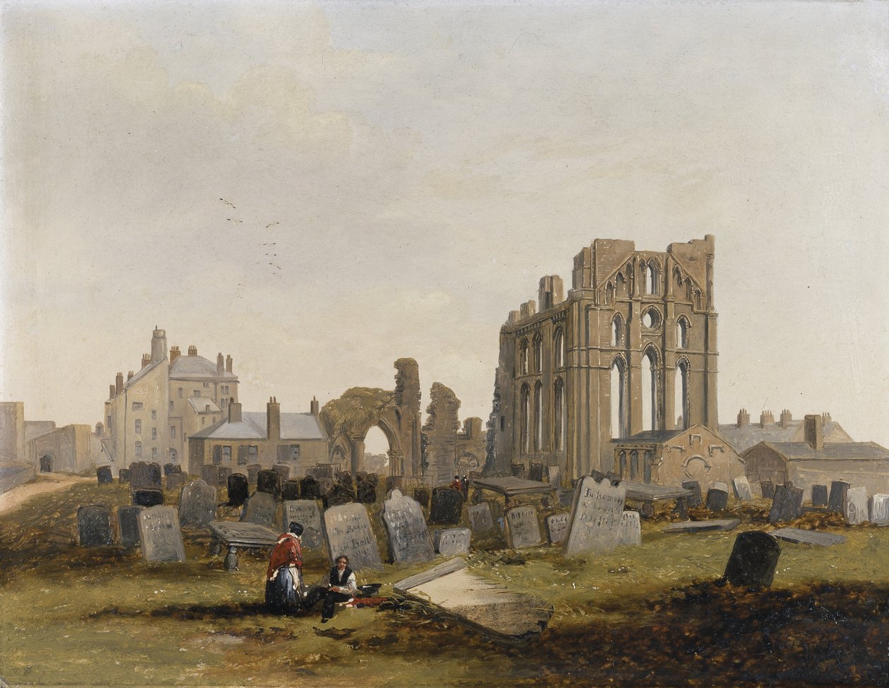 Tynemouth Priory keletről alkotó: John Wilson Carmichael