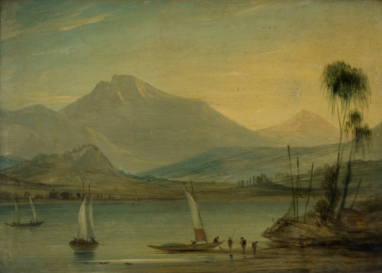 Loch Fyne, Herring Fishing (olaj, fém) alkotó: John Wilson Ewbank