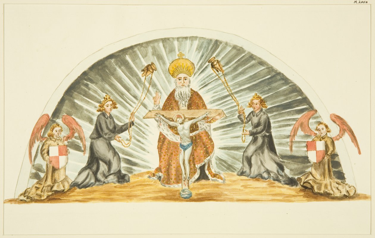 Oltárkép Canynges kápolnájában (ceruza és akvarell papíron) alkotó: John Withers