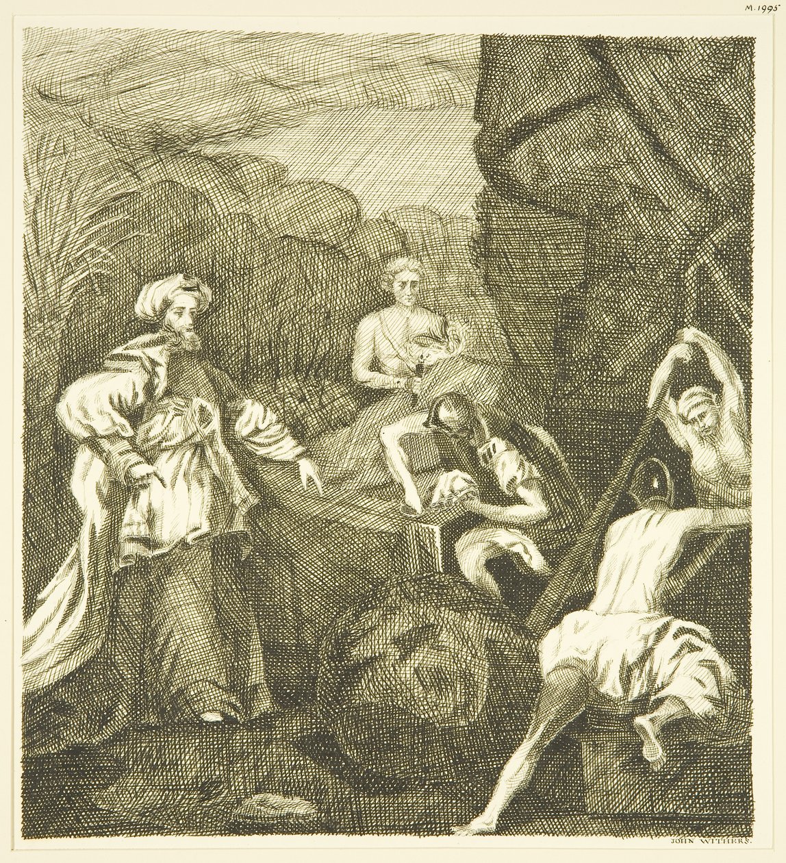Hogarth oltárképe – A sír lezárása (toll és tinta papíron) alkotó: John Withers
