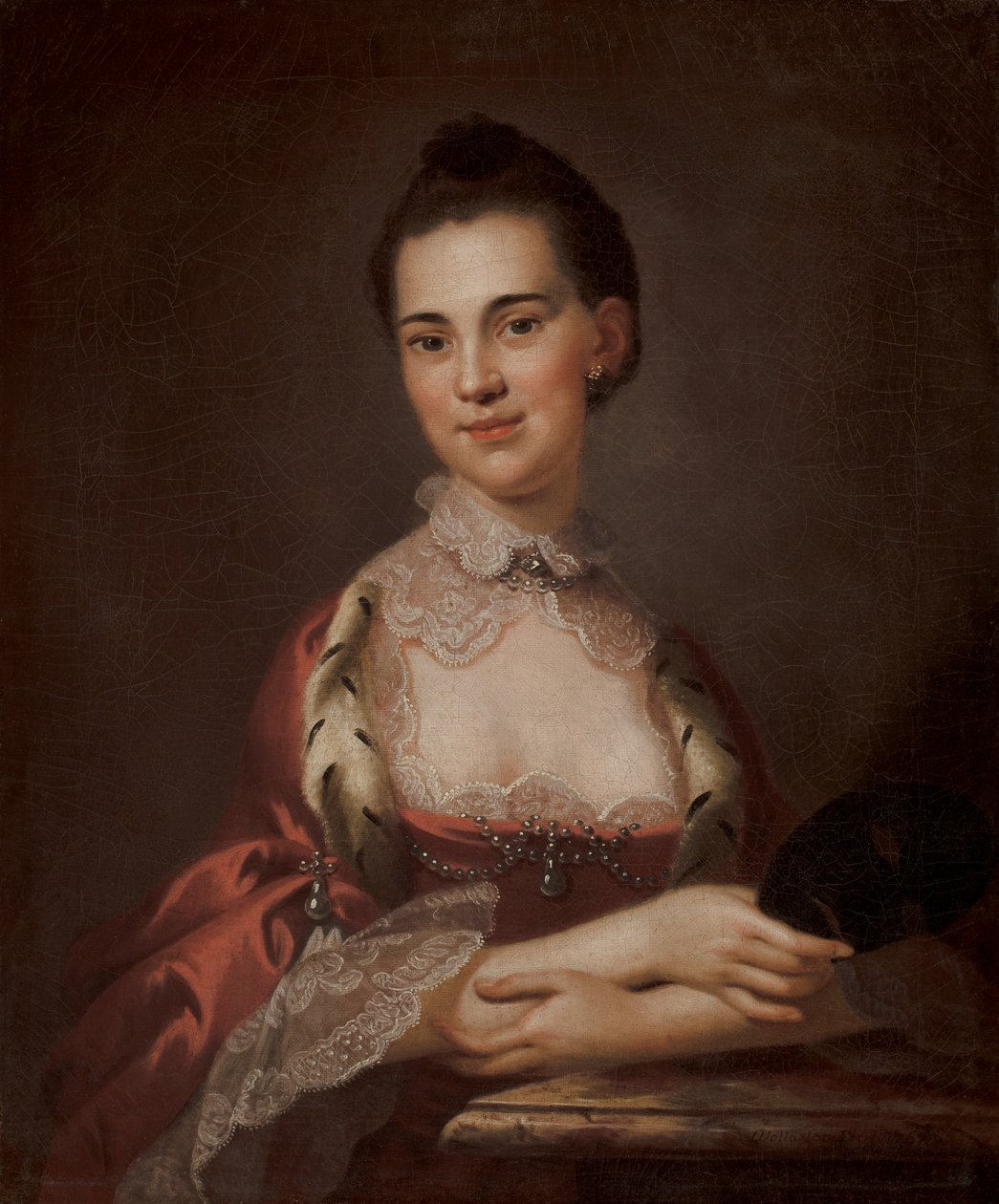 Ann Gibbes (Mrs. Edward Thomas) (olaj, vászon) alkotó: John Wollaston