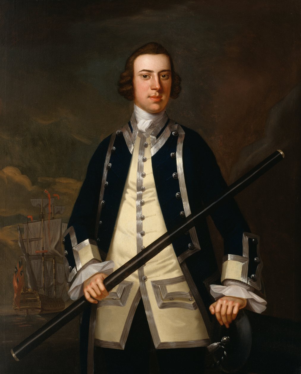 Egy haditengerészeti tiszt, hagyományos nevén Augustus Keppel (1725-86) portréja 1749 körül alkotó: John Wollaston