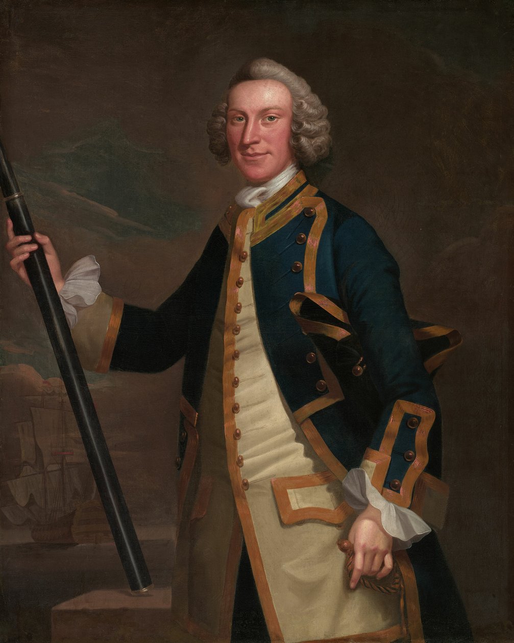 Tengerészeti tiszt portréja, 174958. alkotó: John Wollaston