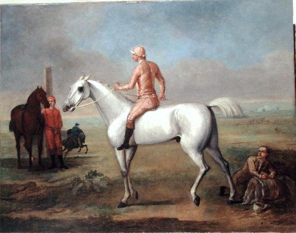 Arab mén Jockey Up-al (olaj, vászon) alkotó: John Wootton