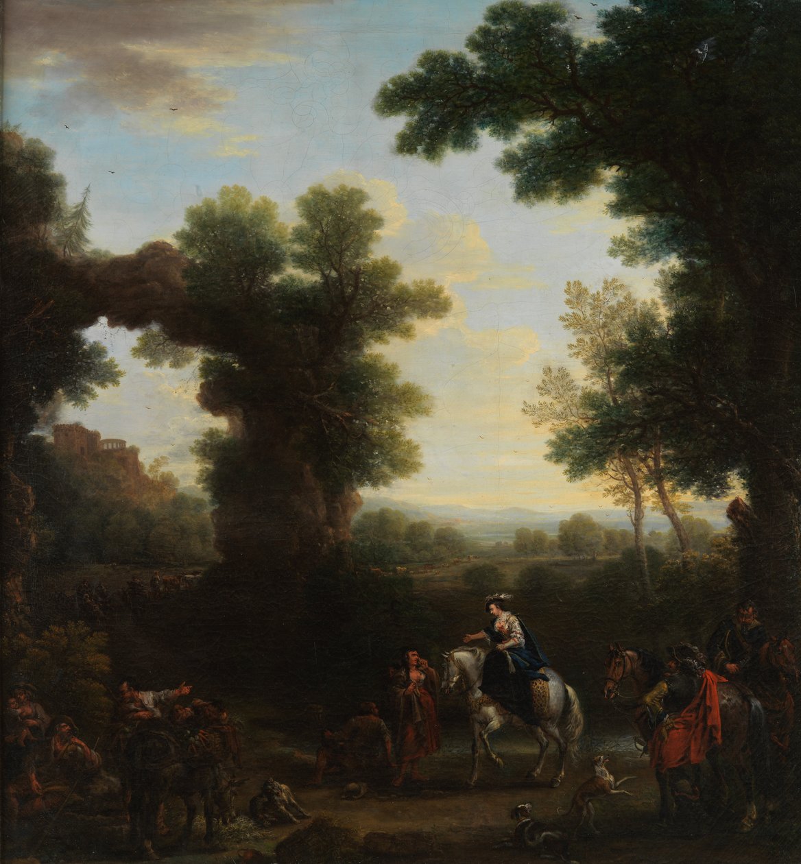 Klasszikus táj cigányokkal, 1748. alkotó: John Wootton