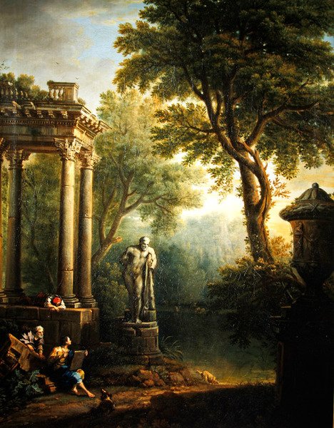 Klasszikus táj (olaj, panel) alkotó: John Wootton