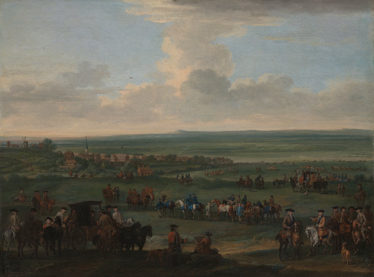 I. György a Newmarketben, 1717. október 4-én vagy 5-én alkotó: John Wootton
