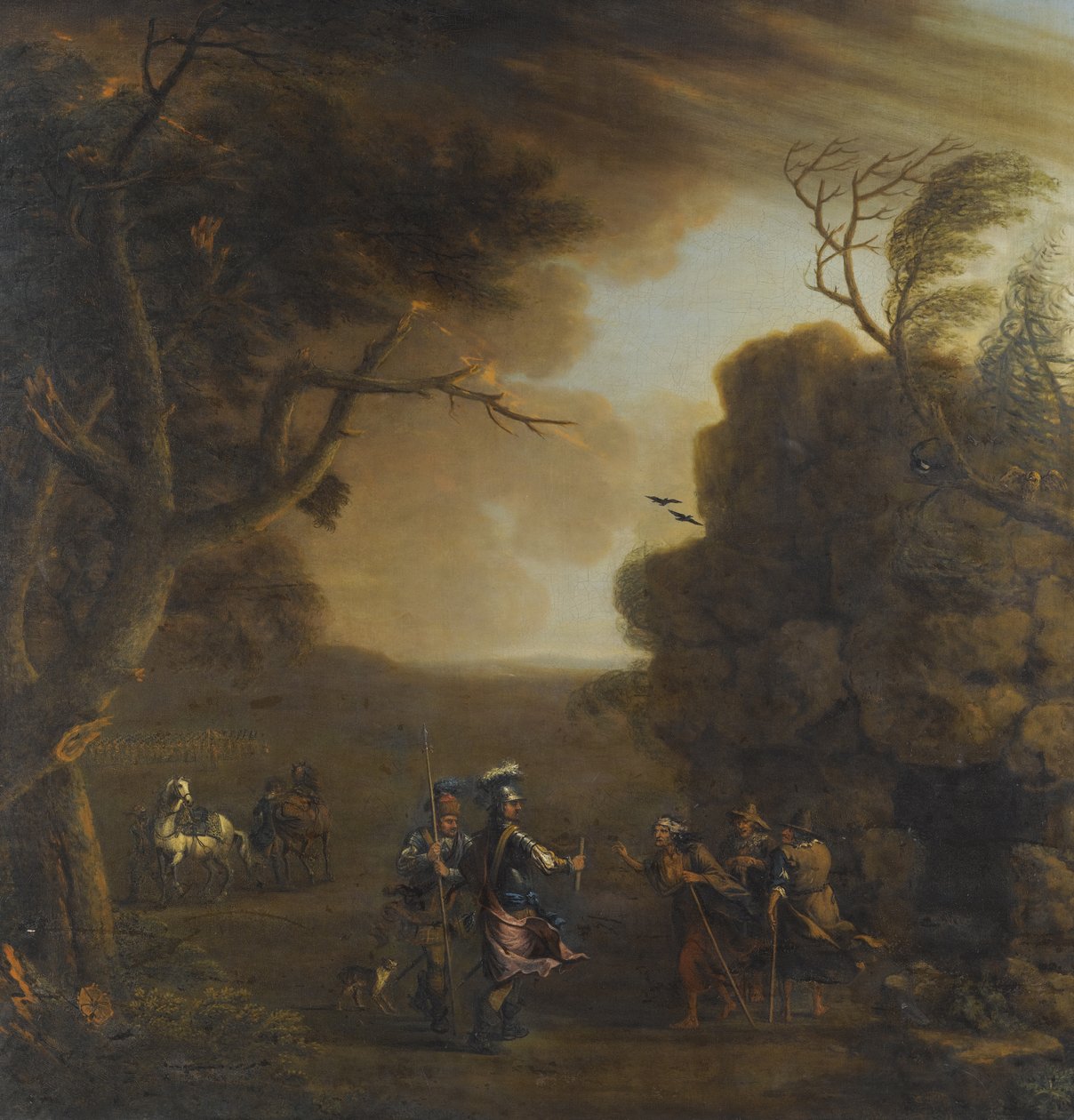 Macbeth és Banquo találkozik a három boszorkánnyal, 1759 alkotó: John Wootton