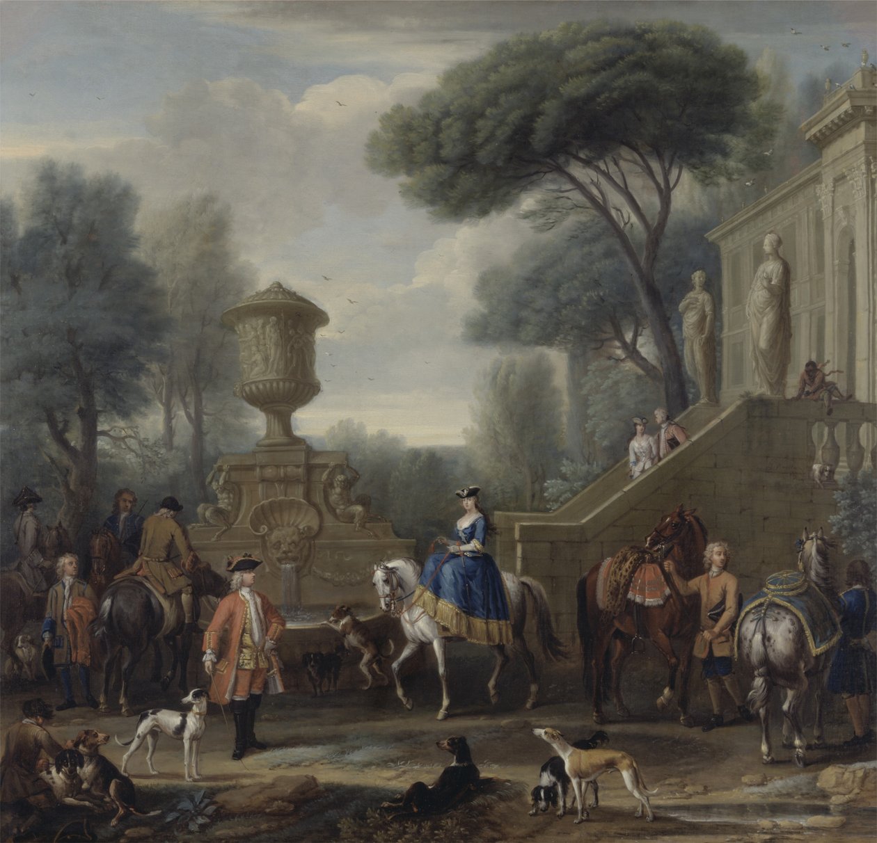 Felkészülés a vadászatra, 1740-50 körül (olaj, vászon) alkotó: John Wootton