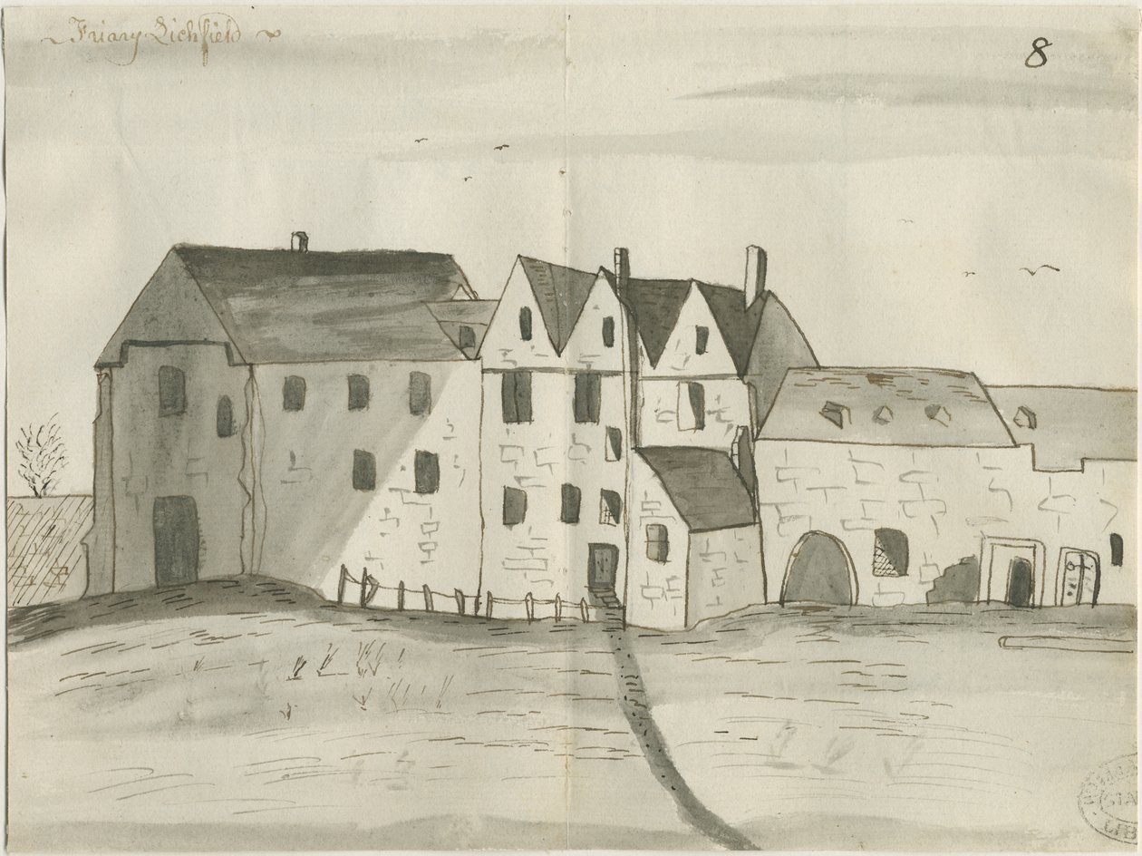 Lichfield – Greyfriars: toll- és mosórajz, nd [1784] (rajz) alkotó: John Wright