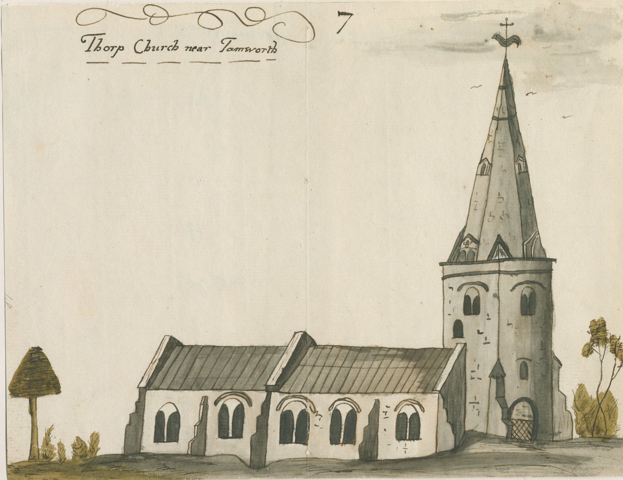 Thorpe Constantine Church: akvarell festmény, nc 1784] alkotó: John Wright