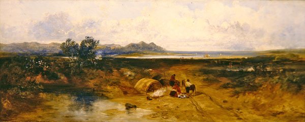 A riválisok a Malltraeth-öbölből - Anglesey alkotó: John Wright Oakes