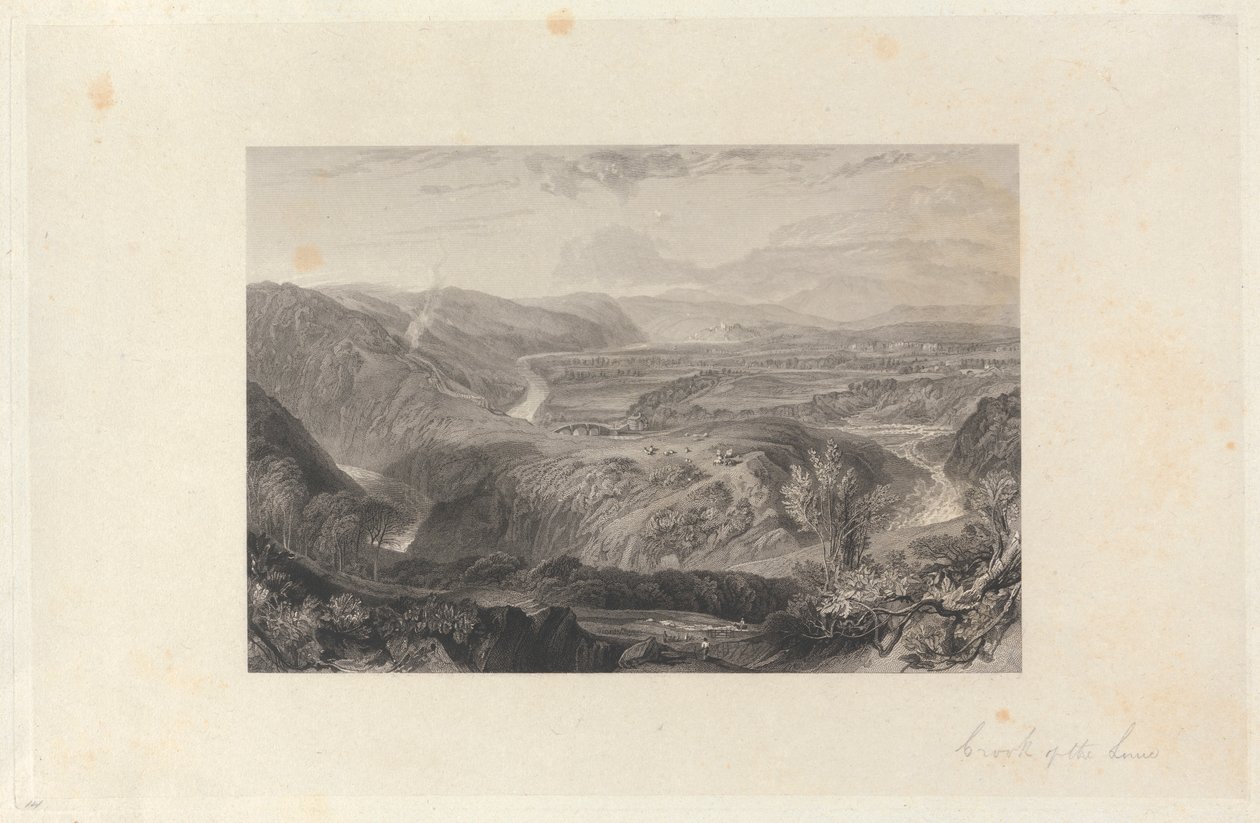 Crook of the Lune, a Hornby-kastély felé nézve alkotó: John Wykeham Archer