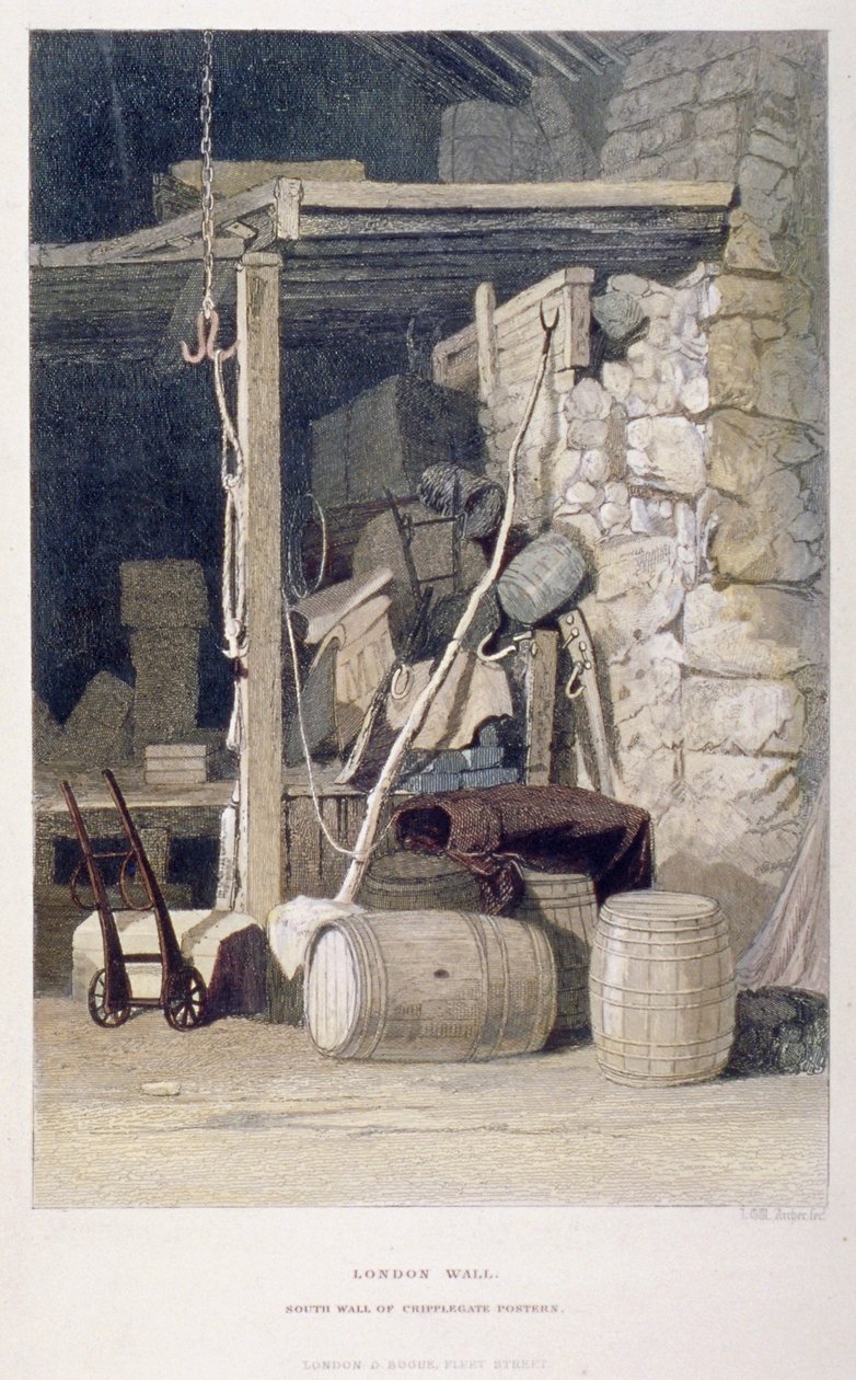 Fore Street, London City, 1851. alkotó: John Wykeham Archer