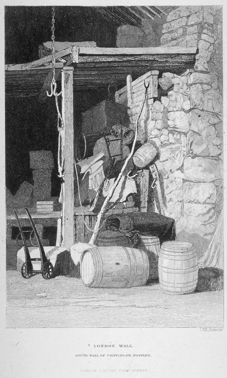 Fore Street, London City, 1851. alkotó: John Wykeham Archer