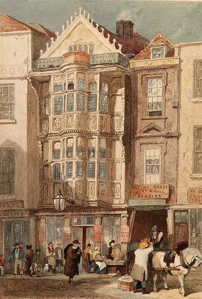 Sir Paul Pindar háza, Bishopsgate (acélmetszet) alkotó: John Wykeham Archer