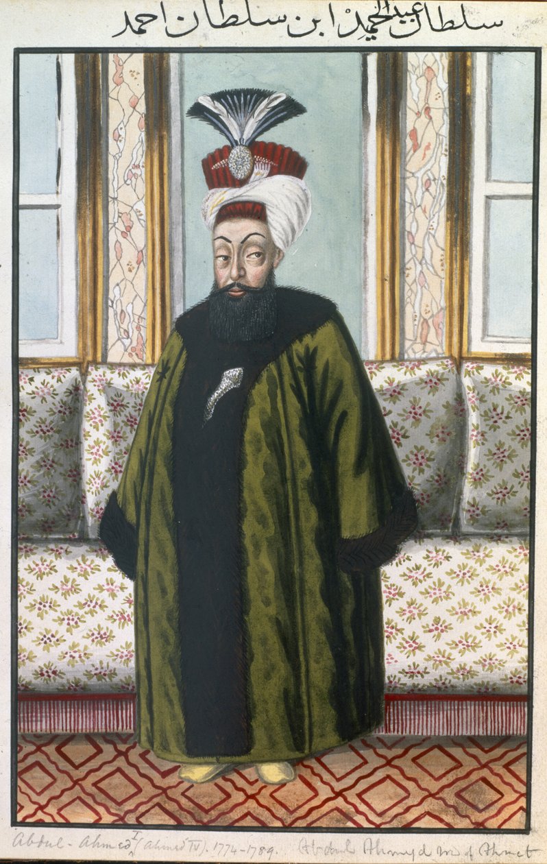 I. Abdul Hamid (1725-89) szultán 1774-89, a "A Series of Portraits of the Emperors of Turkey" (A török császárok portrésorozata) című műből, 1808. alkotó: John Young